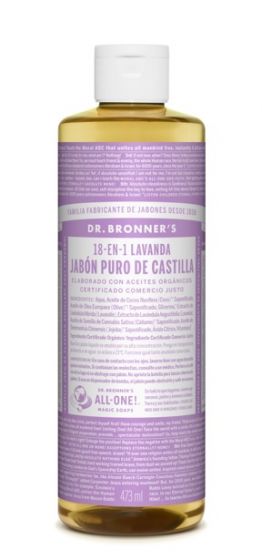Jabón puro de castilla lí­quido aroma Lavanda 473ml
  El jabón de lavanda ayuda a regenerar la piel cuando hay problemas de acné o estrí­as.