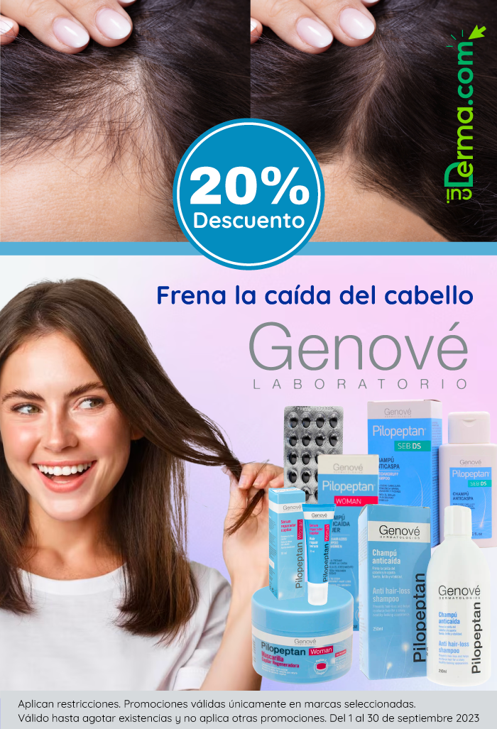 Frena la caída del cabello con Genové en 20% de descuento