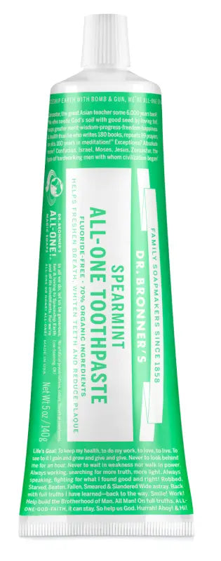 Dr. Bronner's Organic Pasta Dental Spearmint Toothpaste 140g