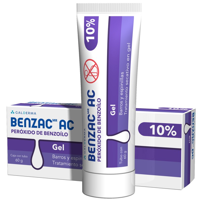 Tratamiento auxiliar de acné vulgar con peróxido de benzoilo especialmente diseñado para eliminar los barros y espinillas. Es un agente oxidante altamente lipofí­lico con efectos queratolí­ticos leves y bactericidas
