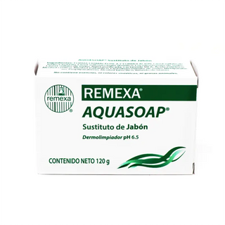 Aquasoap Dermolimpiador (jabón limpiador de piel), está formulado con tensoactivos suaves, libres de jabón (componentes de jabón comun que irritan la piel). Tiene un pH similar al de la piel. No modifica la microflora cutánea. No modifica la capa de la protección hidrolí­pidica de la superficie de la piel. Es una barra limpiadora, NO irritante, NO tóxica. y es un excelente humectante. Ideal para personas con piel sensible o pacientes en hospitales.