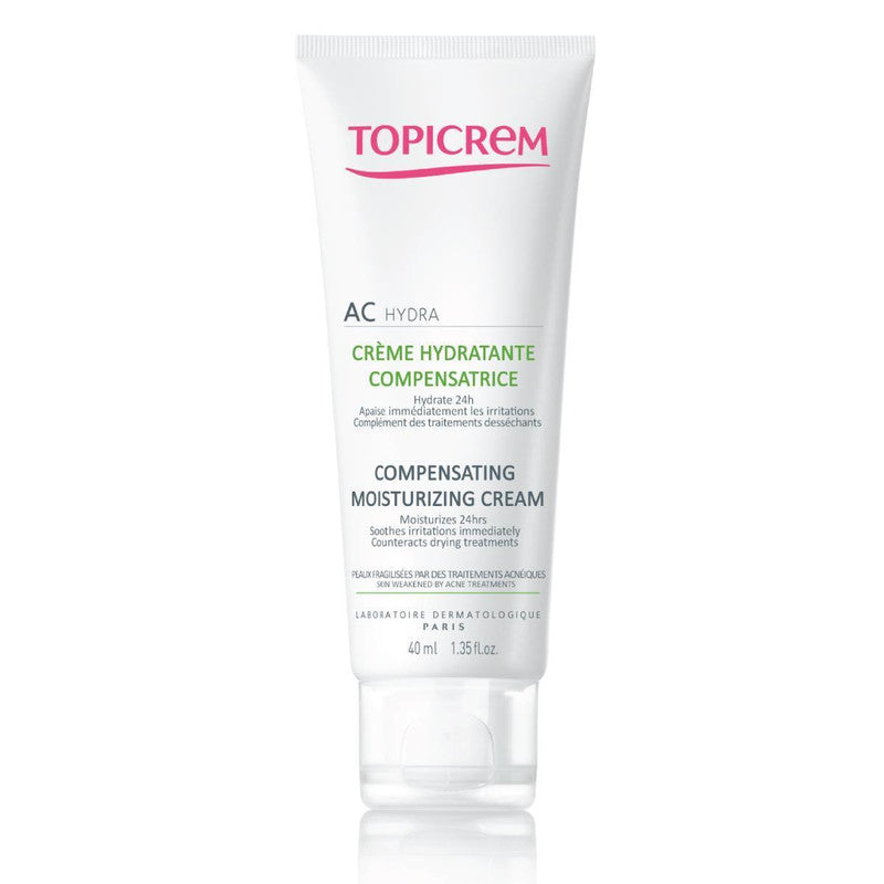 AC CREMA HIDRATANTE COMPENSADORA ha sido especialmente desarrollada para pieles grasas de adolescentes y adultos fragilizadas por tratamientos desecantes. Sus principios activos hidratantes y calmantes han sido seleccionados para garantizar eficacia y tolerancia.
  Pieles grasas fragilizadas por tratamientos desecantes
  Adolescentes- Adultos
  Hidrata, calma
  Selección de principios activos que garantizan eficacia y tolerancia.
  Textura no grasa ni pegajosa que aporta ligereza y confort.